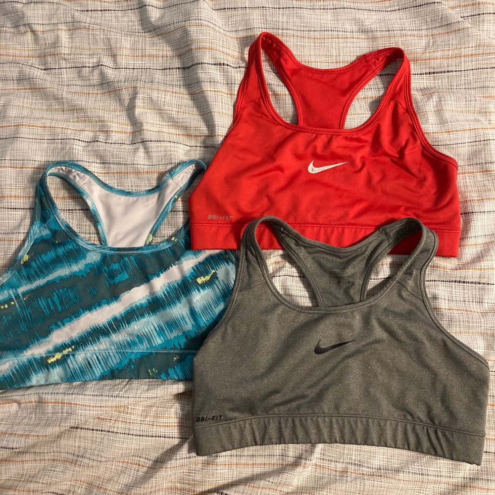 Set of three Nike Sports Bras
